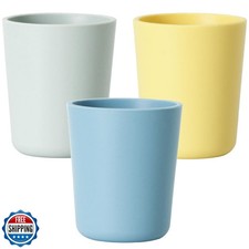 Youngever 3 Pack Silicone Kids Cups, 4 Ounce Silicone Kids Drinking Cups, Unb