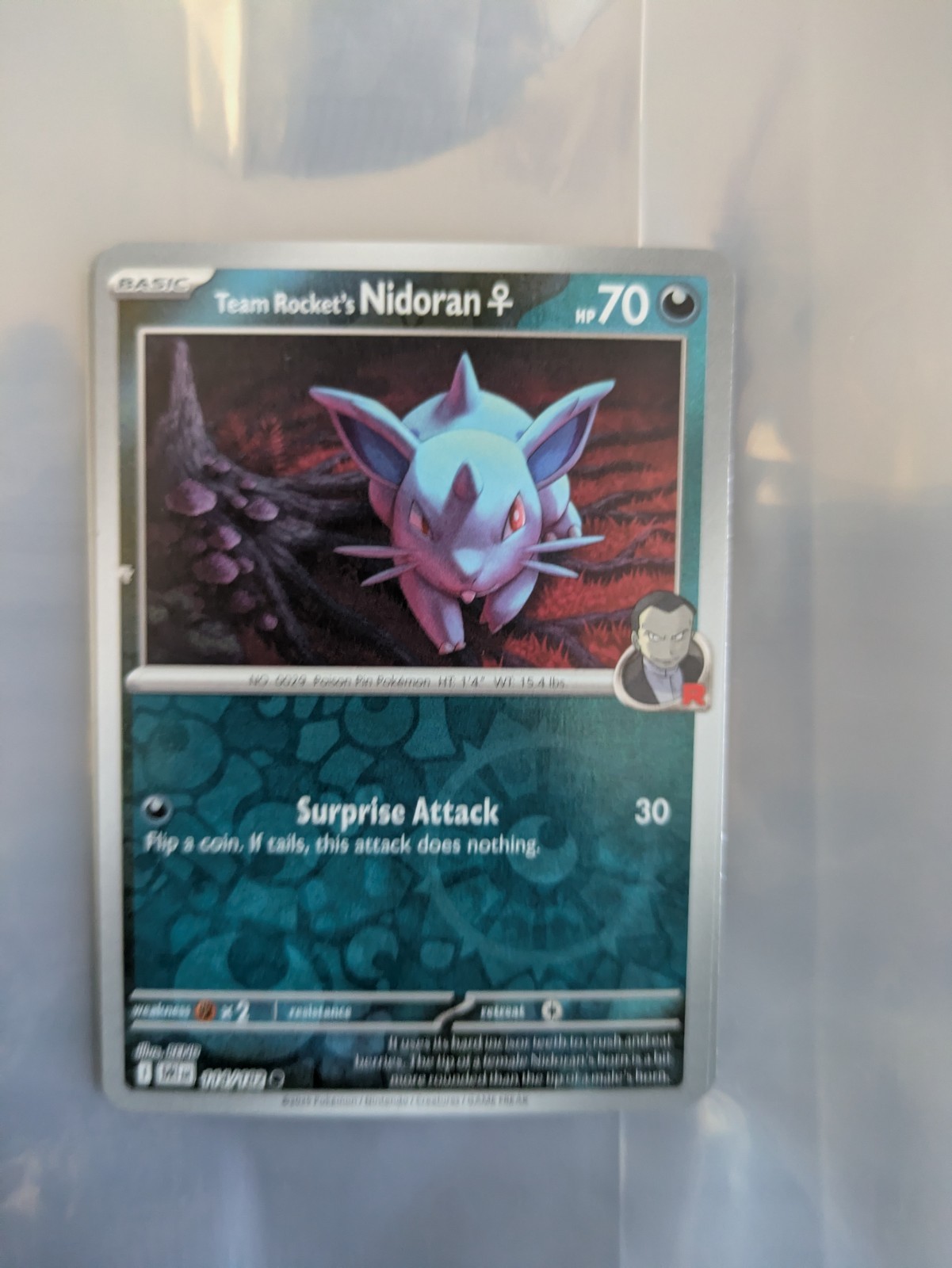 Team Rocket's Nidoran F 114/182 Reverse Holo Common SV10: Destined Rivals NM