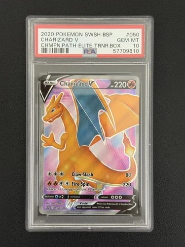 Pokémon TCG Charizard V SWSH050 Black Star Promos - PSA 10