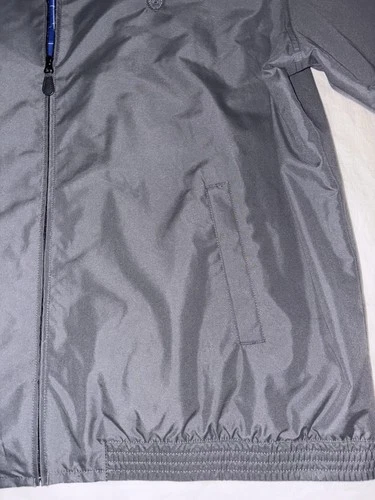 Chaps Ralph Lauren Harrington Jacket Grey 3XLT  Full Zip Golf Coat Plaid Line image 3