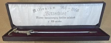 Millennium 966–1966 Coronation Sword Miniature Replica w/ Case & Papers VTG