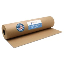 Brown Kraft Paper Roll 30 inch Wide, 6000 inch Long, 1 Roll, Jumbo Roll for E...