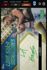 Topps WWE Slam LE /350 Stadium Club Signature LA Knight Iconic  {DIGITAL}