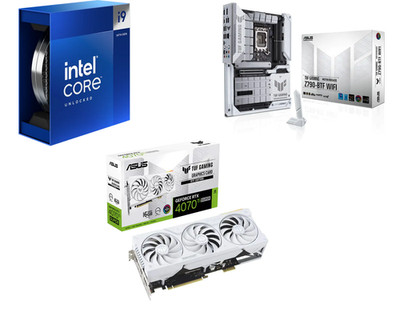 Intel Core 14900K CPU + Asus Tuf 4070 ti super BTF White GPU + Z790 Tuf BTF MB