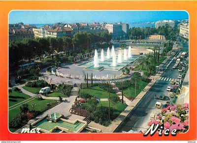 Postcard - 06 - Nice - Massena Space - Aerial View - Water Jets - CPM -
