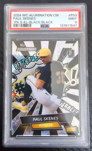 2024 WildCard Alumination Baseball #ACSN-PS3 Paul Skenes /10 Rookie Card PSA 9