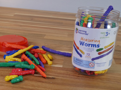 Learning Resources Measuring Worms 72 Pieces Ages 3+ Toddler PreK  Learning