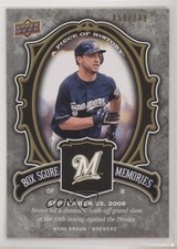 2009 Upper Deck A Piece of History Box Score Memories Black /149 Ryan Braun 1ek