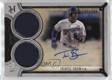 2018 Museum Collection Signature Swatches Dual Relic /299 Travis Shaw Auto 12i0