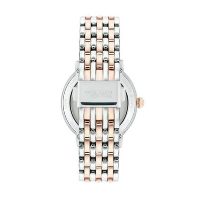 Anne Klein 12/2339MPRT Women' Automatic Crystal Accent Two Tone Watch w/MOP Dial