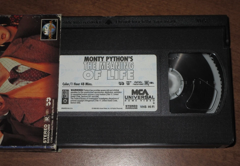 MONTY PYTHON'S The Meaning of Life, AND THE HOLY GRAIL Lot 2 VHS Comedy Tapes - Image 4 of 4