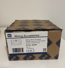 BG Nexus 822DP Double Switched 13A Socket White Double Pole – Pack of 5