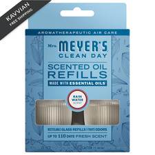 MRS. MEYER'S CLEAN DAY Scented Oil Refills, Rain 0.67 Fl Oz Pack of 2 