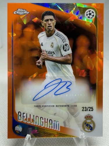 2025-26 Topps Chrome UCC Sapphire Jude Bellingham Orange Refractor Auto 23/25