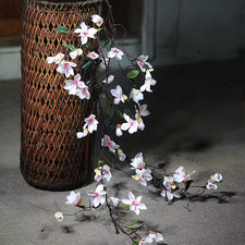 10 In. Magnolia Series Pink Artificial Magnolia Flower Tree Vine for Wedding Arc