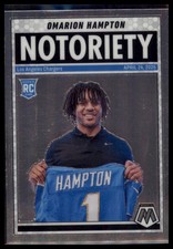 2025 Panini Mosaic #20 Omarion Hampton Notoriety RC