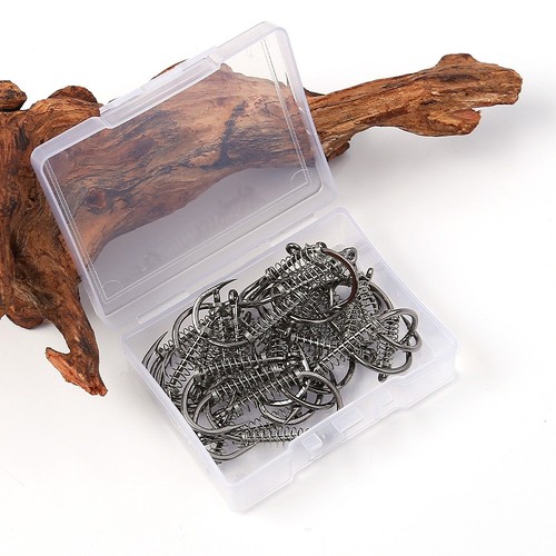 Carp Cage Hook 40PCS Spring Design for Dough Bait Pellets 5#-16# Carbon - Picture 7 of 25