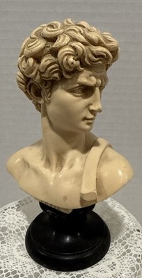 Vintage  David  Bust By G. Ruggeri Made In Italy Signed 6'' In