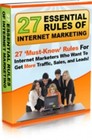 27 Essential Rules of Internet Marketing:  Must-Know Rules for Internet (Ebook)