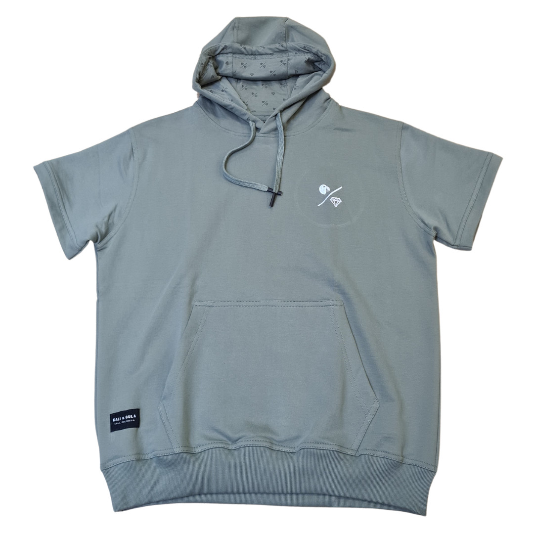 Kali & Gula Hombre Manga Corta Sudadera En Verde Oliva