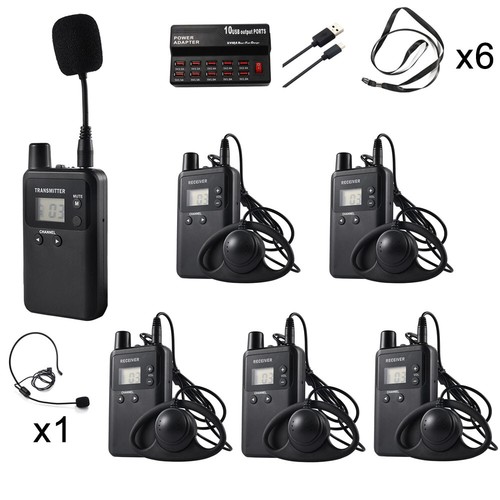 Wireless Guide System1 Sender mit 2 Mikrofonen 5 Empfänger 1 Ladegerät - Bild 9 von 9