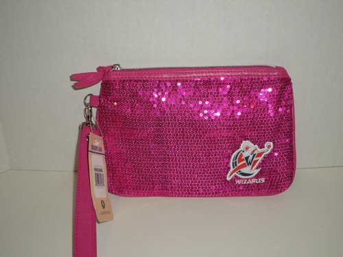 NBA Washington Wizards Pink Sequin Wristlet NEW Very Nice - Picture 2 of 3