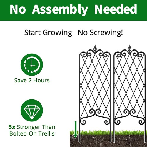 Weather-Resistant Metal Trellis Set | Ideal for Lush Vertical Gardens & Fencing - Picture 6 of 8