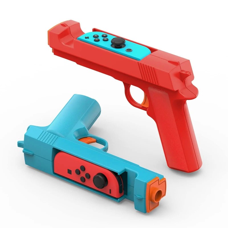 Gun Shape Handgrip Sense Joystick for Switch OLED Game Controller Gamepad x 2 UK