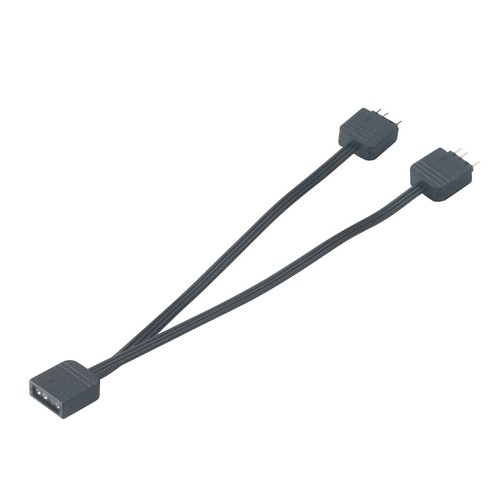 Akasa 1-to-2 Addressable RGB LED Splitter Cable 3-Pin for 2 x ARGB Fans Strips - Afbeelding 2 van 9