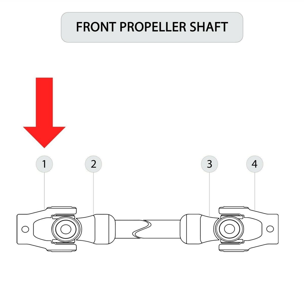 Yoke W/U-Joint for Polaris 2203704 2203703 Fitting-Yoke / U-Joint