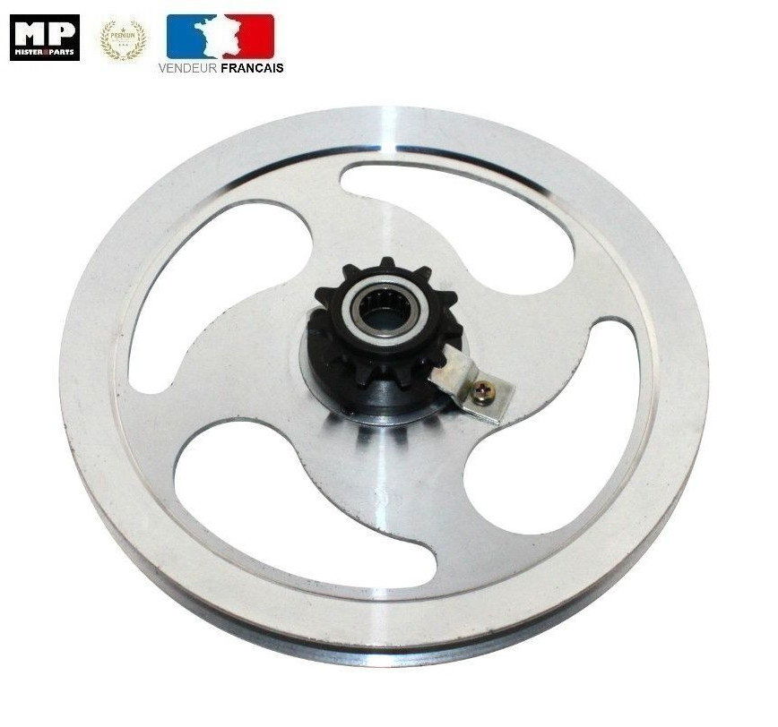 Poulie alu 11 dents Peugeot 103 stoppant le patinage de la courroie