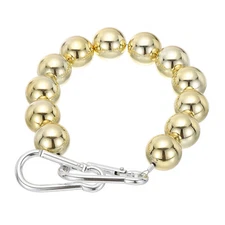 Flagpole Retainer Ring, 12 Beaded Mount Ring Accessories, Gold Tone