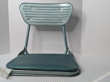Vintage Folding Stadium Chair Padded Cushion Seat Metal Frame Original Box