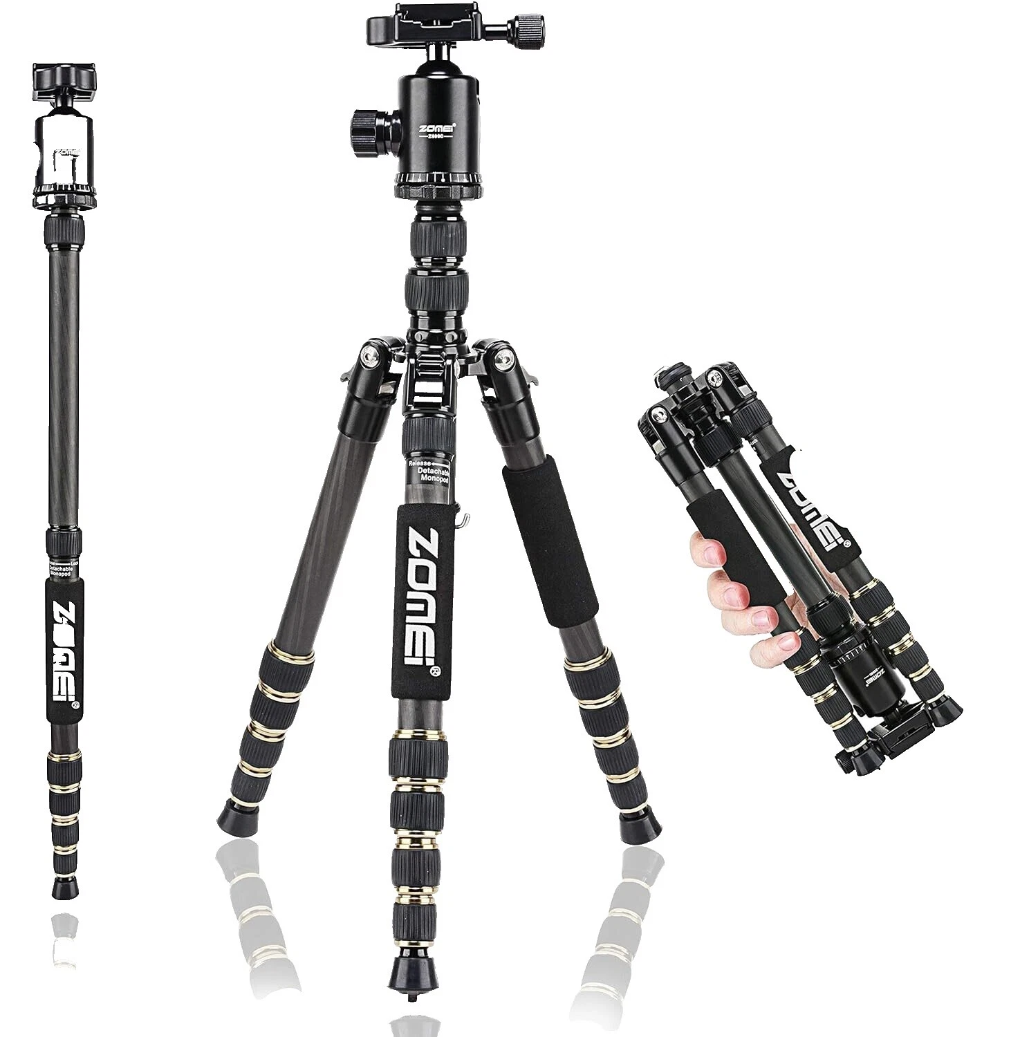 Zomei Trípodes y monopies de cámara de fibra de carbono para Universal
