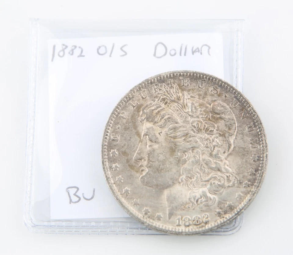 1882-O/S $1 Strong Morgan Silver Dollar BU Louisiana Brilliant Uncirculated 7138 - Image 3 of 3