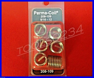 3/8-16 Thread Repair Heli- Repair Kit - 3/8-16 UNC, 12 Stainless Steel Inserts, Fix Stripped Threads Coil Thread - Foto 6