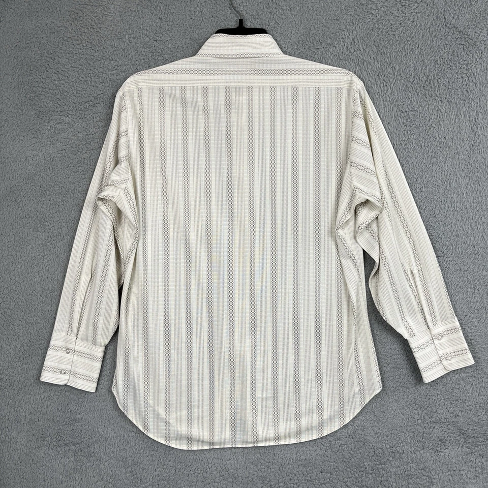 VTG 70s Sears Perma Prest Patterned Striped 16 Trim Reguar Retro Disco Western - Image 2 of 4