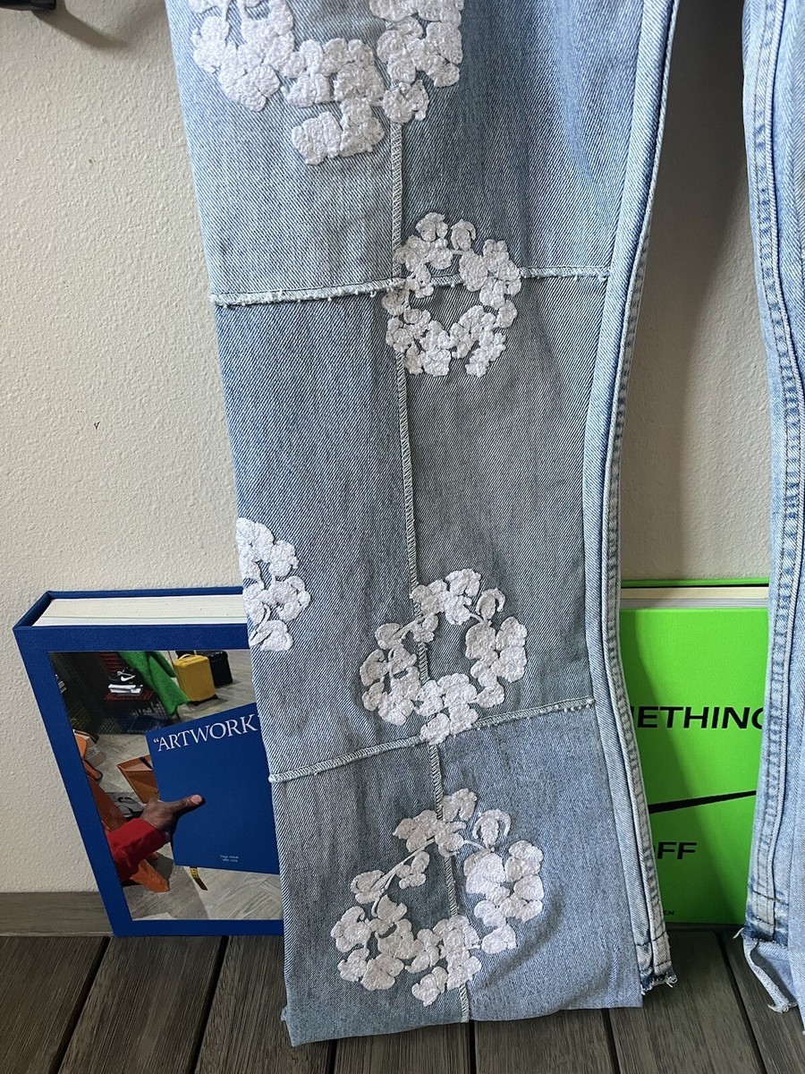 Readymade Denim Tears Cotton Wreath Embroidered Jeans | eBay