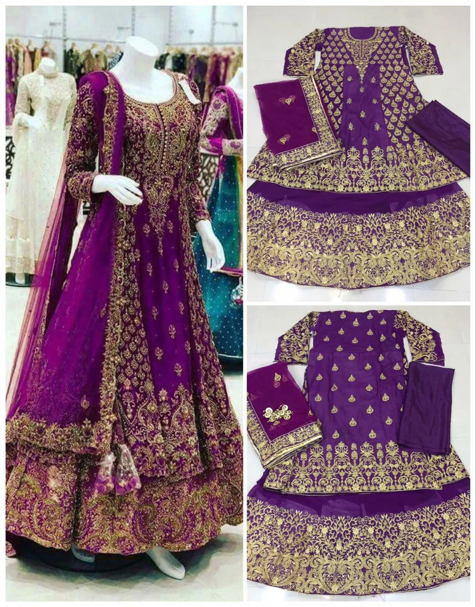 Navy Blue & Beige Lacha Style Lehenga at best price in Surat | ID:  8016126691