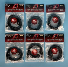 LOT OF 6 PEARSTONE HDA-110 HDMI CABLES: with ethernet, 10’ |010-7584810