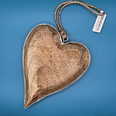 Demdaco ''Lift the spirit'' Wooden Heart Decoration