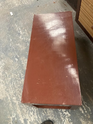 Vintage Beistelltisch braun lackiert 77 x 34 cm x 33 cm hoch - Bild 2 von 5