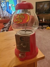 Jelly Belly Bean Dispenser. (Works) (Glass Bowl) (Die Cast Metal)