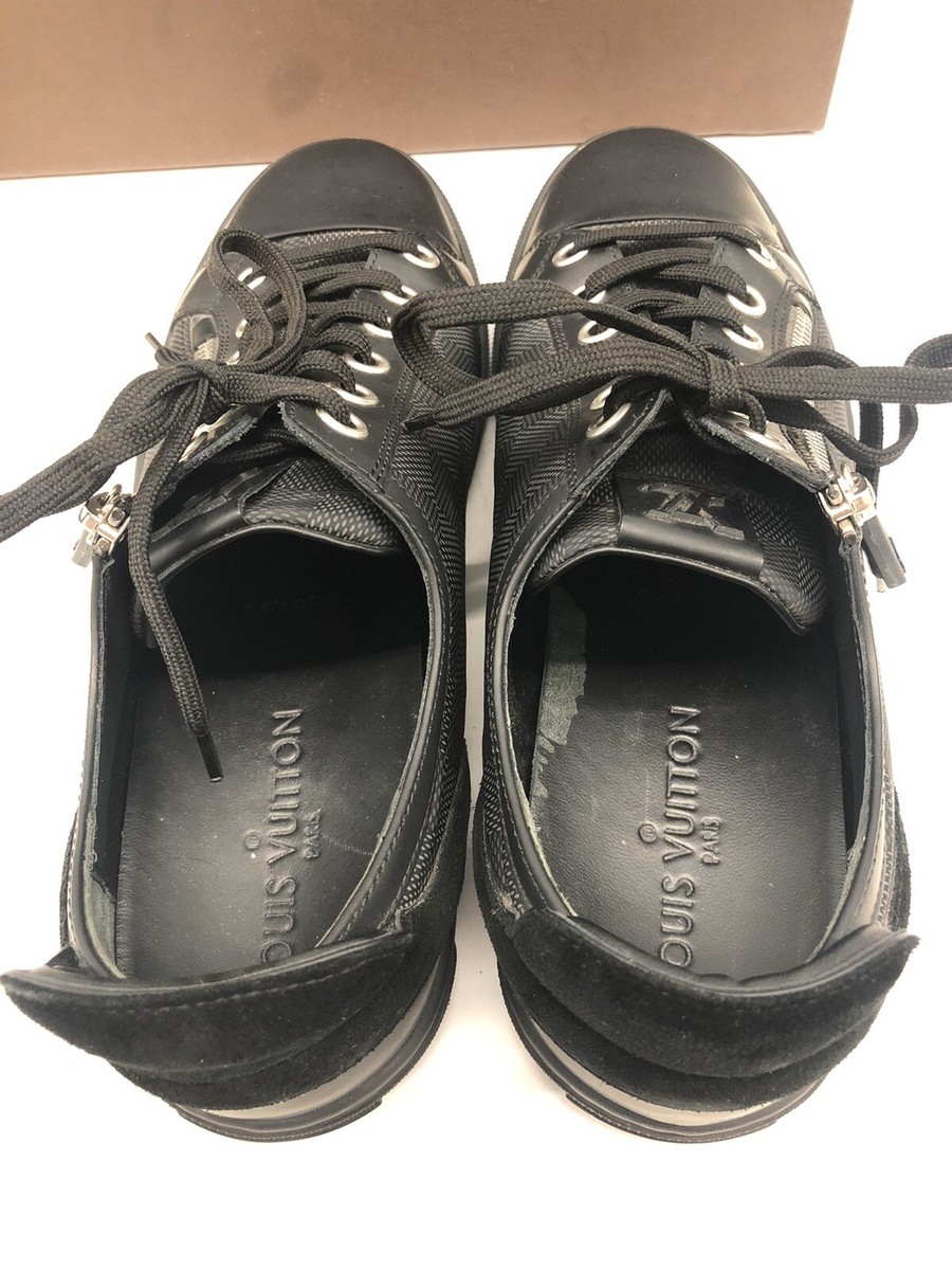 LOUIS VUITTON 黒スエードバックジッパーブーティ　36 d1dae45c32d353fba6516a475110fd