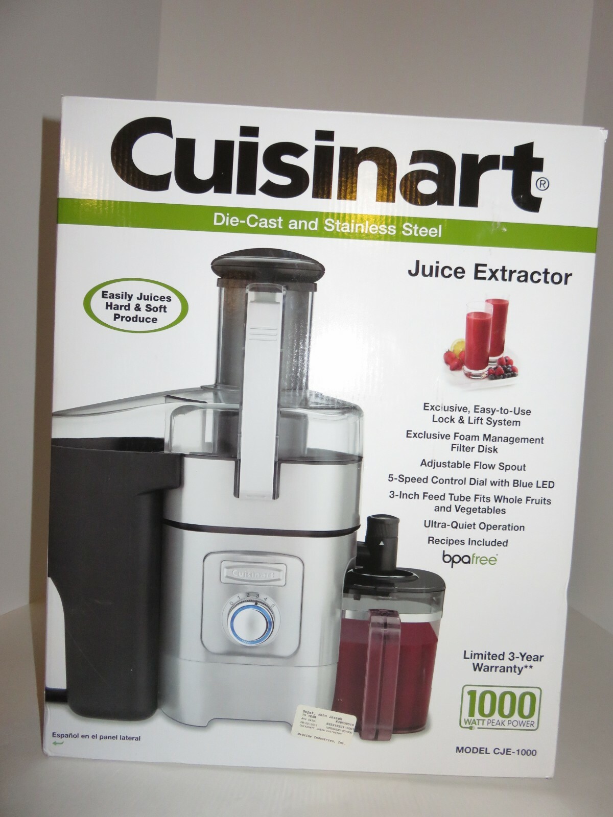 33 fl. oz. stainless steel centrifugal juicer extractor Cuisinart cje1000 (n) eBay