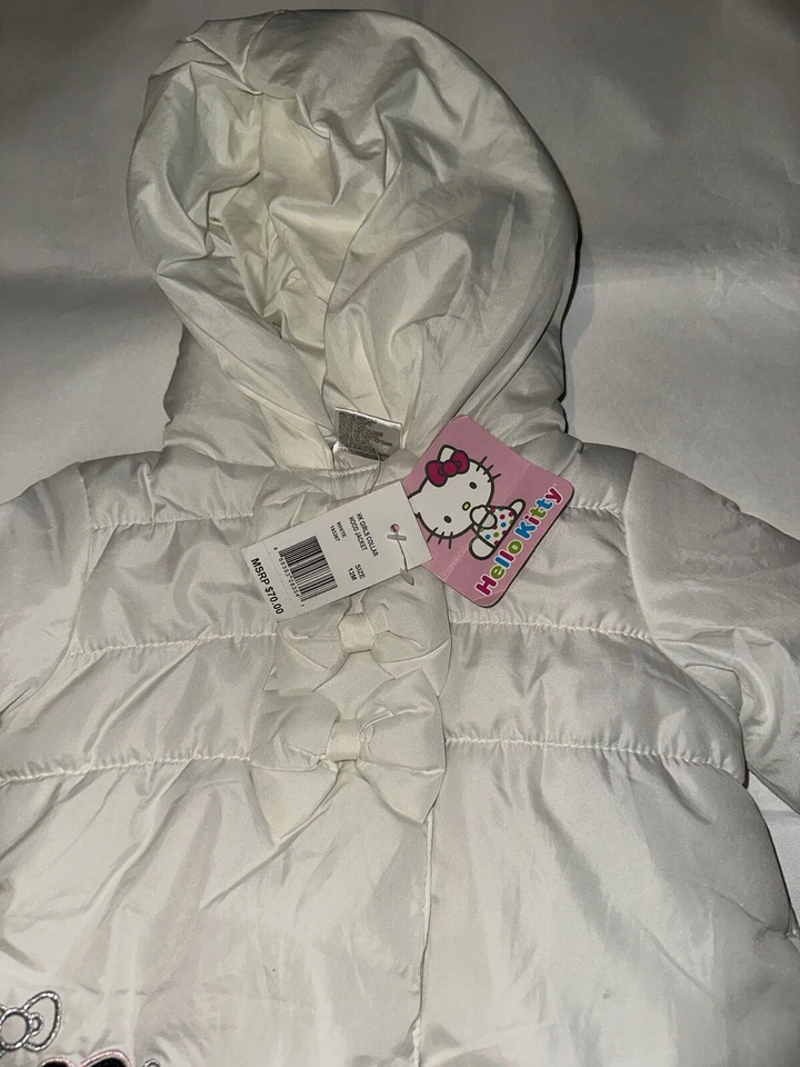 Nuevo - Chaqueta acolchada con cremallera completa Hello Kitty niñas (talla 12 meses) Foto 2 de 4