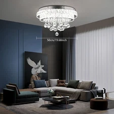 3 Colors Adjustable Crystal Ceiling Light w/Remote Control LED Ceiling Light