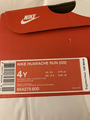 air huarache 5.5 womens red