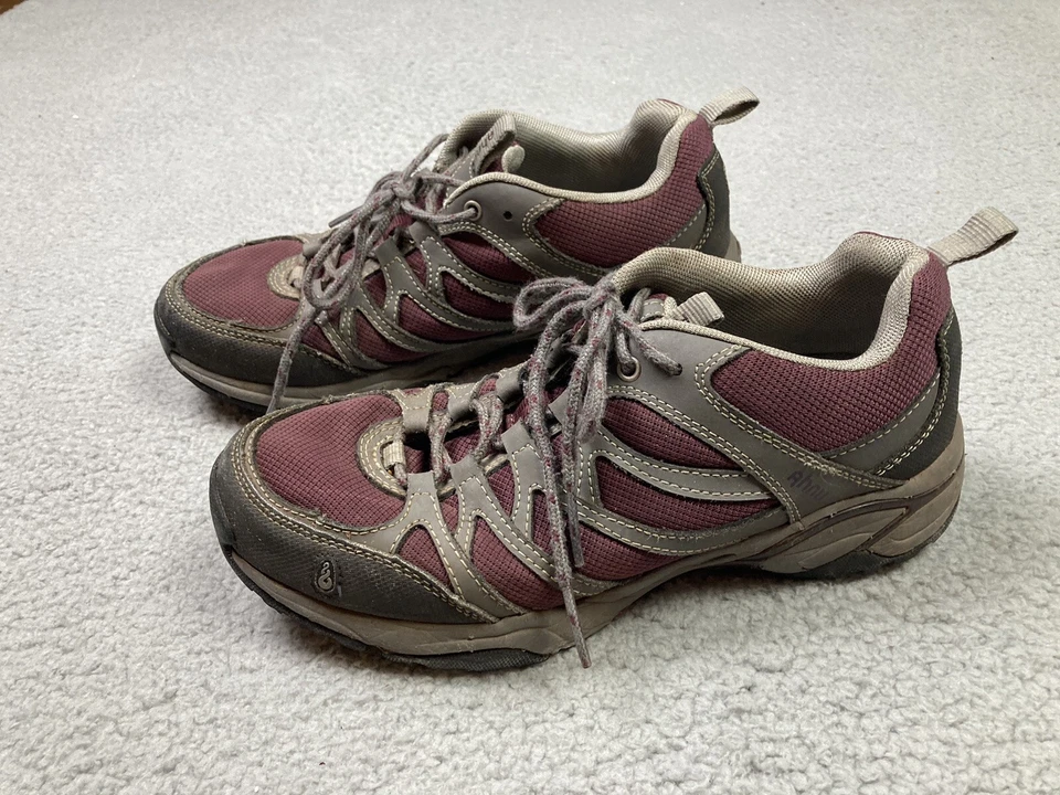 Ahnu Tenis Zapatos Mujer 8 Púrpura Gris Rockridge II AF2131FIG Senderismo Trail Foto 2 de 4