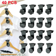 40 PCS Clothes Hanger Connector Hooks Closet Hangers Organizer Space Saving Clip